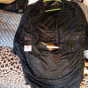 Black Dress with Colorful Rhinestones